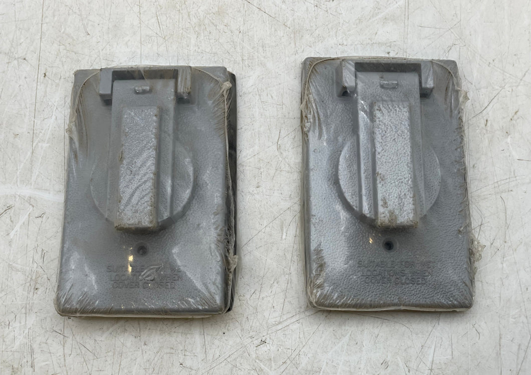 Cooper Crouse-Hinds TP7202 1-Gang Weatherproof Recept/Switch Cover *Lot of (2)* (New)