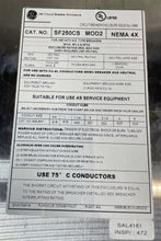 Load image into Gallery viewer, GE SF250CS Circuit Breaker Enclosure NEMA 4/4X SS w/ Pictured Accessories (No Box)