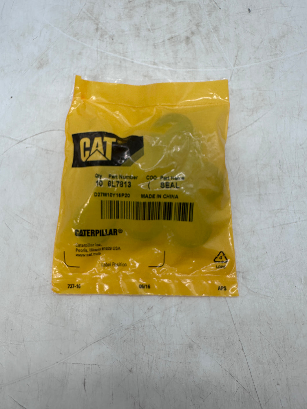 Caterpillar 6L-7813 OEM Ferrule Seal, 25.44mm Outside Diameter *Bag of (10)* (New)