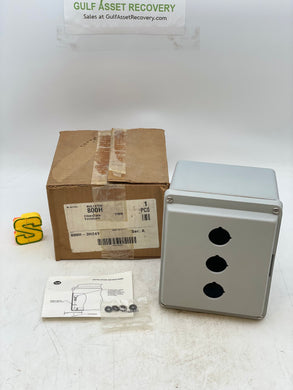 Allen-Bradley 800H-3HZ4Y 30mm Push Button Enclosure, 3 Hole, Fiberglass (New)