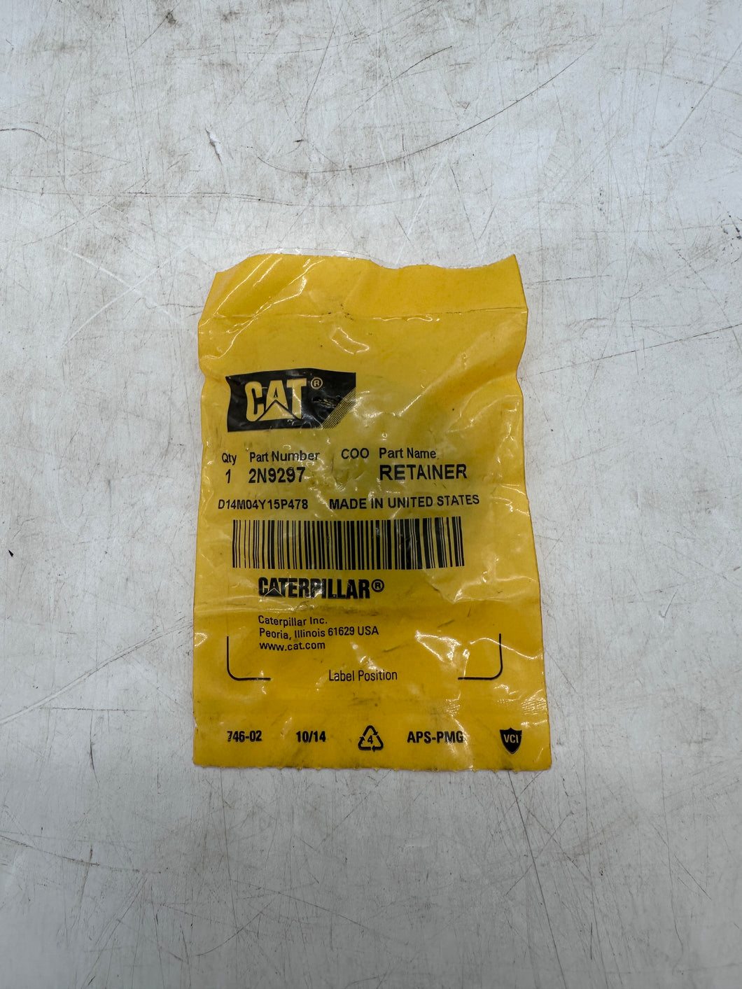 Caterpillar 2N-9297 OEM Cylinder Head Valve Spring Retainer *Lot of (8)* (New)