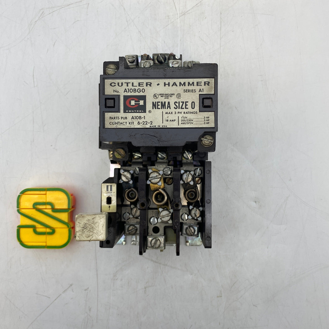 Cutler-Hammer A10BG0 Motor Starter NEMA Size 0 220/240V 50/60Hz Coil (Used)
