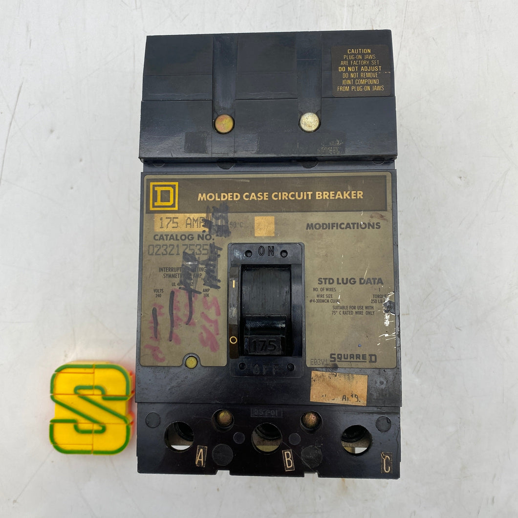 Square D Q23217535 Circuit Breaker 175A 240VAC 3-Pole (Used)