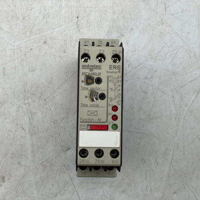 Entrelec Schiele 2.430.103.02 ERS Timetron ON Delay Timer Relay, 0.05s-300h (Used)