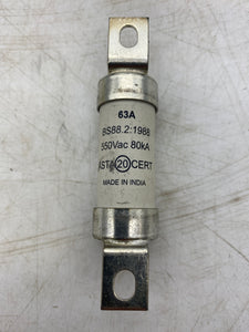 Cooper-Bussmann BA063 Low Voltage British Standard Fuse, 63A *Box of (20)* (Open Box)