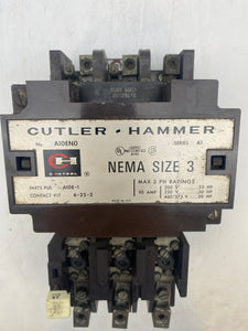 Cutler-Hammer A10EN0 Motor Starter NEMA Size 3 208V/60Hz Coil (Used)