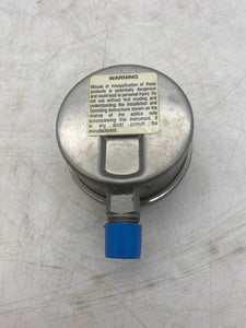 Stewarts-USA 21S-10K Pressure Gauge, 0-10,000 PSI, 1/4"NPT, 316 SS (Open Box)