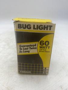 Extralife Bug Light Bulb, Yellow, 60 Watt, *Lot of (6) Bulbs* (Open Box)