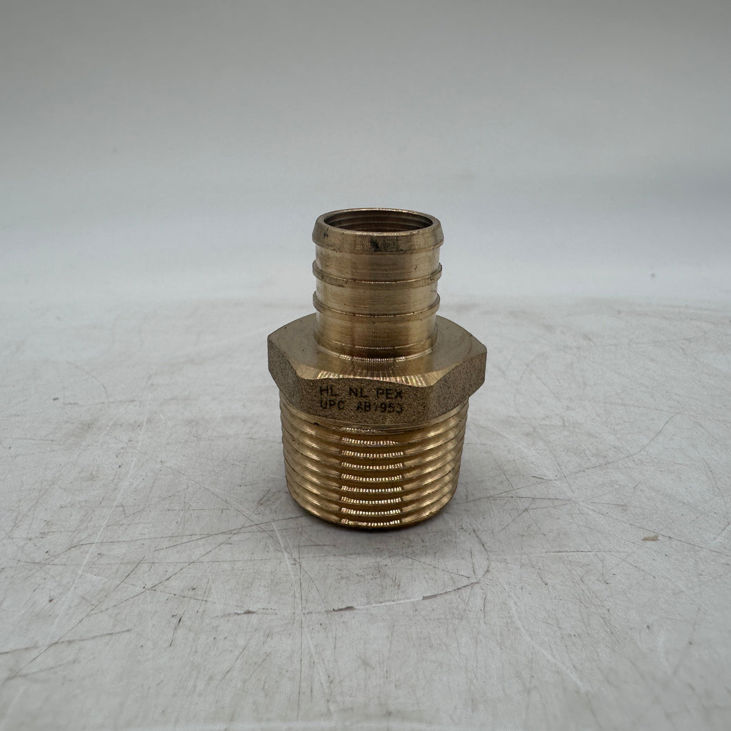 Brass Threaded Adapter 1/2″ PEX x 3/4″ Male NPT, Lead Free *Lot of (25)* (No Box)