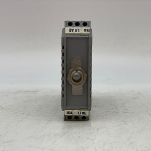Currier Roser CRIAPBM15 Circuit Breaker 15A 1-Pole Type DC DIN Mount (Used)