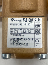 Load image into Gallery viewer, Versa VSG-3521-A120 Pneumatic Directional Valve, Brass (Open Box)