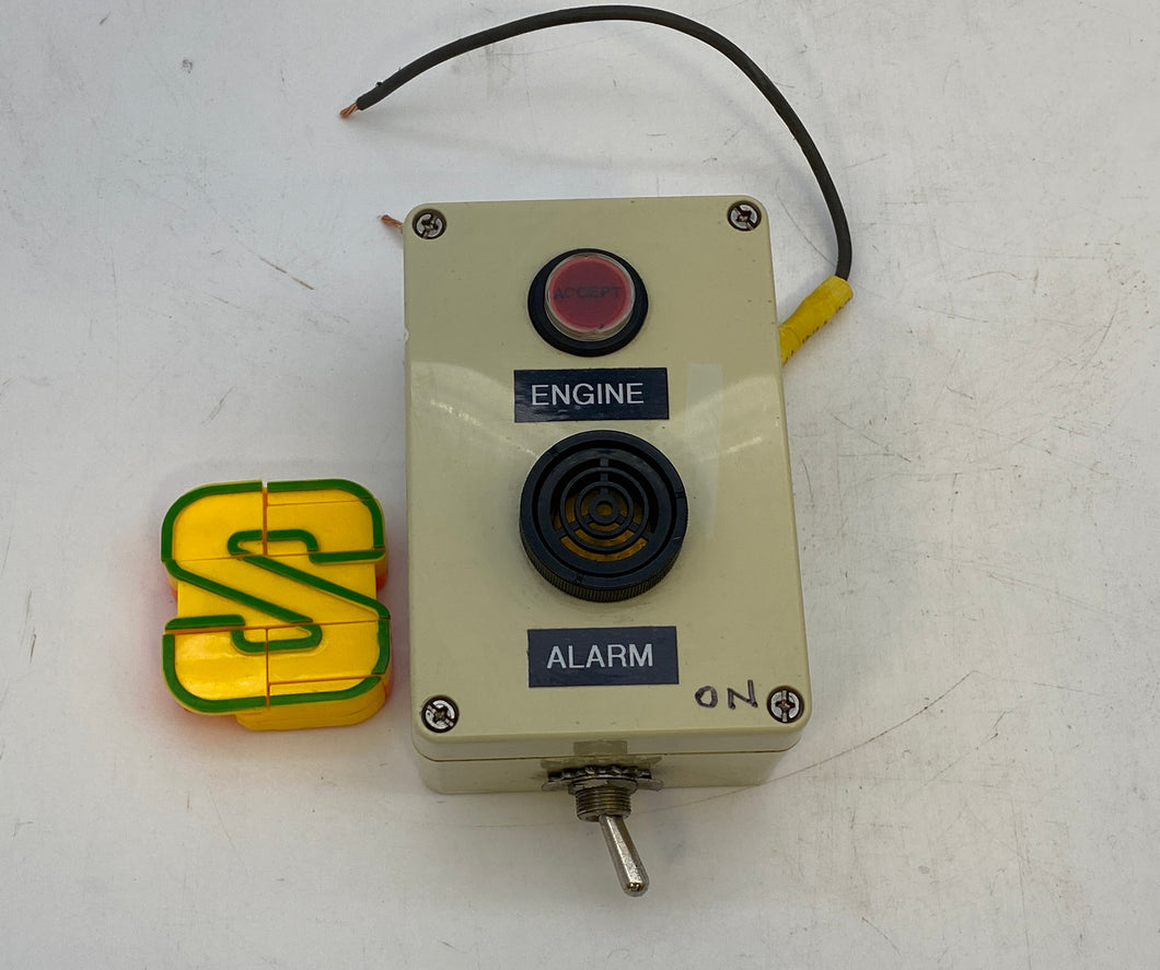 Engine Alarm w/ Accept, On/Off Switch 12VDC (Used)