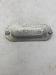 Crouse-Hinds E30640 Conduit Body w/ E121488 Cover, 1/2", *Lot of (7)* (No Box)