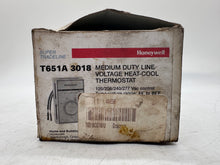 Load image into Gallery viewer, Honeywell T651A3018/U Medium Duty Line Voltage Heat-Cool Thermostat (Open Box)