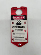 Load image into Gallery viewer, Brady 22075-R Alum Labeled Lockout Hasp, 1.5&quot; Open Size 6 Padlocks *Box of (5)* (Open Box)