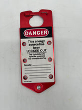 Load image into Gallery viewer, Brady 22075-R Alum Labeled Lockout Hasp, 1.5&quot; Open Size 6 Padlocks *Box of (5)* (Open Box)