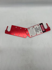 Brady 22075-R Alum Labeled Lockout Hasp, 1.5" Open Size 6 Padlocks *Box of (5)* (Open Box)