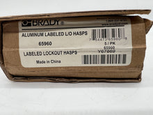 Load image into Gallery viewer, Brady 22075-R Alum Labeled Lockout Hasp, 1.5&quot; Open Size 6 Padlocks *Box of (5)* (Open Box)