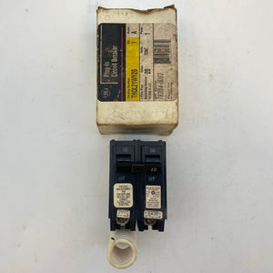 General Electric THQL21WY20 Circuit Breaker 1-P+Switching Neut 120VAC 20A (New)