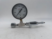 Load image into Gallery viewer, O2 Cylinder Transfill Manifold CGA-540 Female x CGA-870 Yoke w/ 3000PSI Gauge (No Box)
