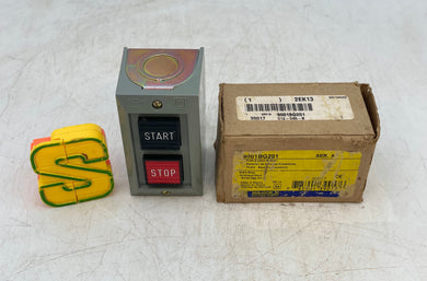 Square D 9001BG201 Momentary PB Start/Stop Switch, 5A 600VAC 1NO/1NC (New)