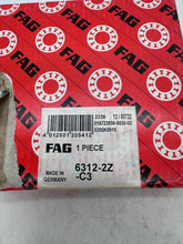 Load image into Gallery viewer, FAG 6312-2Z-C3 Deep Groove Ball Bearing, 60x130x31mm (Open Box)