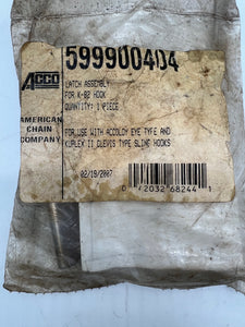 Acco 599900404 Latch Assembly for K-82 Hook *Lot of (6)* (New)