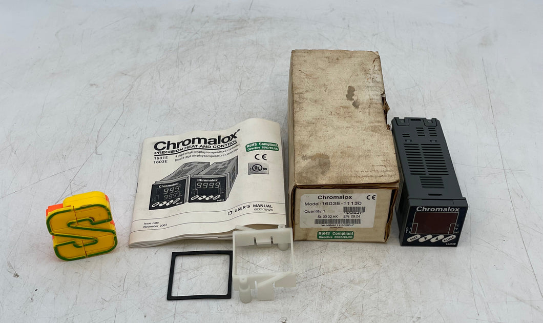 Chromalox 1603E-11130 1603E Dual 3-Digit Display 1/16 DIN Temperature Controller (New)