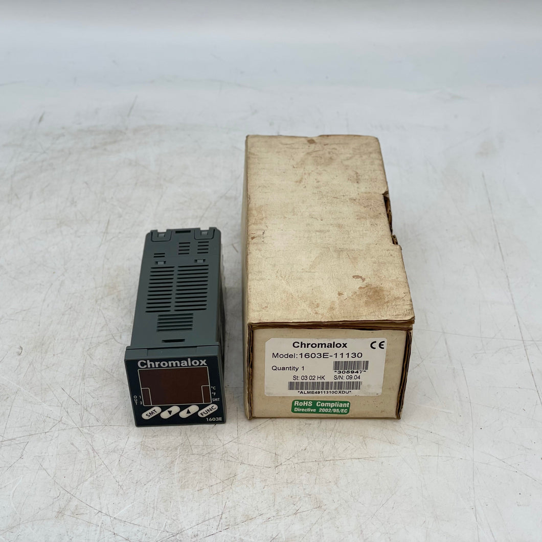 Chromalox 1603E-11130 1603E Dual 3-Digit Display 1/16 DIN Temp Controller (Open Box)
