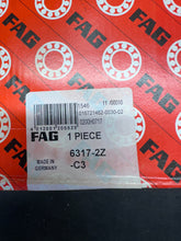 Load image into Gallery viewer, FAG 6317-2Z-C3 Deep Groove Ball Bearing, 85x180x41mm (New)