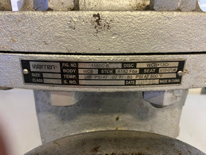Warren 1155C-8 4" Class 150 RF, Gate Valve (New)