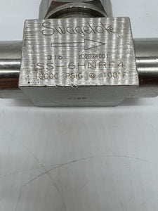Swagelok SS-6HNRF4 SS High Pressure Needle Valve, 1/4" FNPT, Ball Stem (Used)