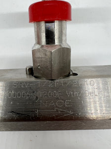 Apache SNV-1/2F1/2F10 Needle Valve, 1/2"x1/2" FNPT, 10,000 psi @ 200° *Lot of (2)* (Used)