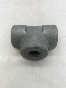 Pipe Fitting 1/2" 3M Tee, Galvanized Iron, 489AAA, A/SA105, B16 *Lot of (17)* (No Box)