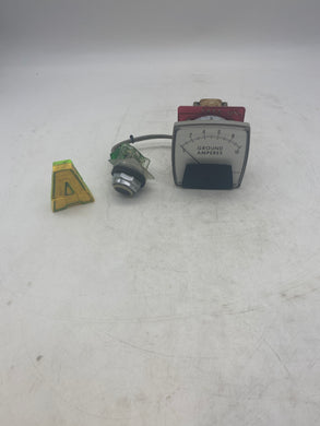 YCA 250300FAFA8KDX 250 0-10A Ground Amp Gauge w/ Square D KA2 Contact Block (Used)