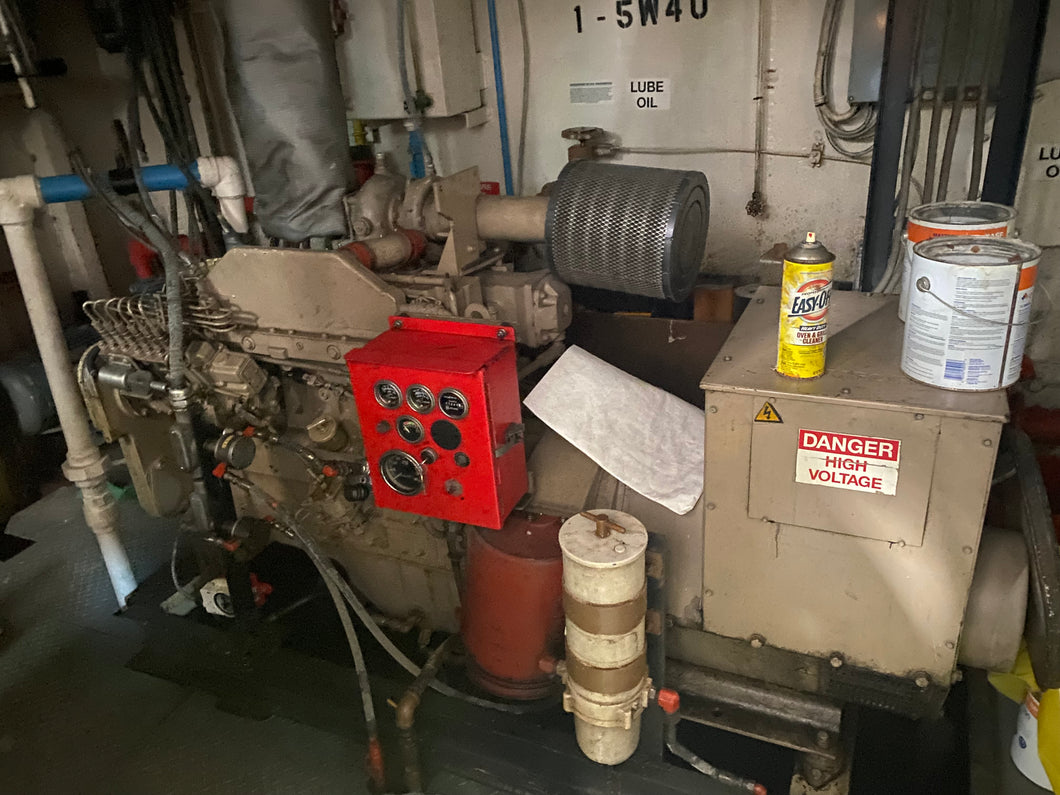 Cummins 6CTA8.3-DM Marine Generator Set, Keel Cooled (Used)