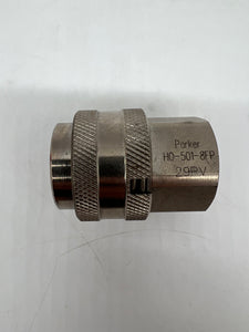 Parker HO-501-8FP Steel Quick Coupling w/ Sleeve Lock, High Pressure (Used)