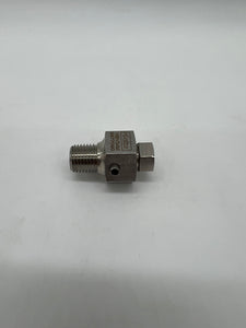 Parker HBVS4M Pressure Blanking Plug w/ Bleed, 316 SS, 1/4" Port (No Box)