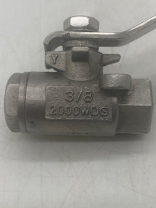 Milwaukee 3/8" Ball Valve, 2000 WOG, CF8M *Lot of (2)* (No Box)