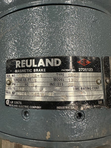 Reuland 0100C-1BAB-0054 Motor w/ XBCA-H36A19-02 13B9 Magnetic Brake (No Box)
