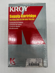 Kroy 2464416 Label Tape Cartridge, Industrial, Black on White, 1/2" x 50' *Lot of (4)* (New)