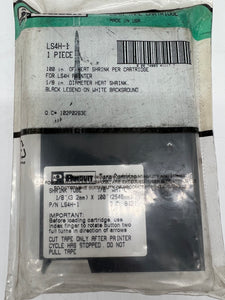 Panduit LS4H-1 Heat Shrink Cartridge, 1/8" x 100', Black on White (New)
