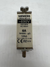Load image into Gallery viewer, Siemens 3NA3 801-6 LV HRC Fuse Element, 690VAC, 6A *Lot of (26)* (Used)