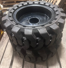 Load image into Gallery viewer, Trojan Numa 33x12-20 Solid Skid Steer Tires w/ 7.50-20 Rim, 8-Hole *Set of (4)* (New)