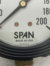 Load image into Gallery viewer, Grainger 5NMW1, SPAN Pressure Gauge, 0-200 PSI (New)