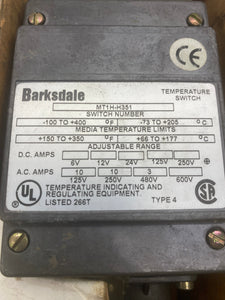 Barksdale MT1H-H351 Temperature Switch (Open Box)