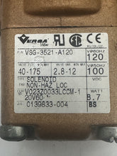 Load image into Gallery viewer, Versa VSG-3521-A120 Pneumatic Directional Valve, Brass (Used)