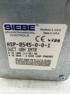 Siebe Environmental Controls HSP-8545-0-0-1 Humidity Transmitter (Open Box)
