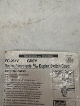Load image into Gallery viewer, BFW FC-261V Grey Duplex Receptacle / Switch Cover, Grey *Lot of (3)* (New)