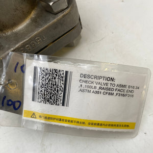 Neway 10432922 1SDC1R 1" Class 150 Check Valve (No Box)